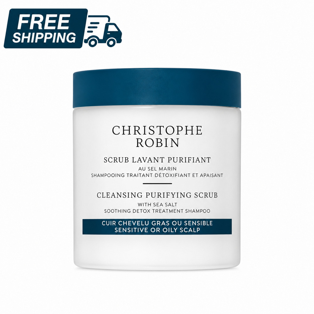 Christophe Robin Cleansing Purifying Scrub Sea Salt Shampoo 2.5 oz 75ml